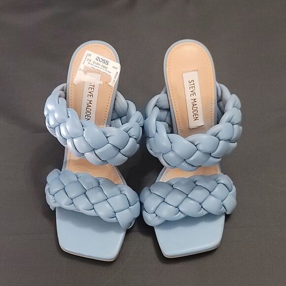 BRAND NEW STEVE MADDEN WOMEN"S CHUNKY BRAIDED STRAP DETAILS KENLEY HEELE… - Picture 2 of 14